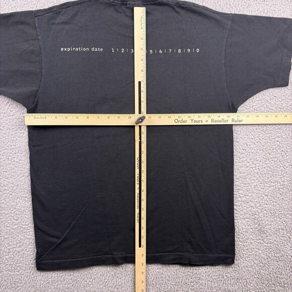 VTG MTV Shirt Mens L Black USA Fruit The Loom Pre Shrunk Egg Single Stitch 90s - Picture 8 of 12